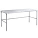 Regency 30" x 72" 14-Gauge 304 Stainless Steel Poly Top Table with 3/4" Thick Poly Top and Open Base Main Thumbnail 3