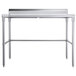 Regency 30" x 48" 14-Gauge 304 Stainless Steel Poly Top Table with 3/4" Thick Poly Top, Open Base, and 6" Backsplash Main Thumbnail 5