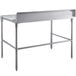 Regency 30" x 48" 14-Gauge 304 Stainless Steel Poly Top Table with 3/4" Thick Poly Top, Open Base, and 6" Backsplash Main Thumbnail 4