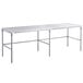 Regency 30" x 96" 14-Gauge 304 Stainless Steel Poly Top Table with 3/4" Thick Poly Top and Open Base Main Thumbnail 3