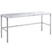 Regency 24" x 72" 14-Gauge 304 Stainless Steel Poly Top Table with 3/4" Thick Poly Top and Open Base Main Thumbnail 3