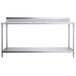 Regency 30" x 72" 14-Gauge 304 Stainless Steel Poly Top Table with 3/4" Thick Poly Top, Undershelf, and 6" Backsplash Main Thumbnail 5
