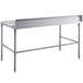 Regency 30" x 60" 14-Gauge 304 Stainless Steel Poly Top Table with 3/4" Thick Poly Top, Open Base, and 6" Backsplash Main Thumbnail 4