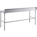 Regency 24" x 72" 14-Gauge 304 Stainless Steel Poly Top Table with 3/4" Thick Poly Top, Open Base, and 6" Backsplash Main Thumbnail 4