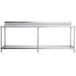 Regency 30" x 96" 14-Gauge 304 Stainless Steel Poly Top Table with 3/4" Thick Poly Top, Undershelf, and 6" Backsplash Main Thumbnail 5
