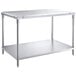 Regency 30" x 48" 14-Gauge 304 Stainless Steel Poly Top Table with 3/4" Thick Poly Top and Undershelf Main Thumbnail 3
