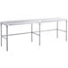 Regency 24" x 96" 14-Gauge 304 Stainless Steel Poly Top Table with 3/4" Thick Poly Top and Open Base Main Thumbnail 3
