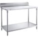 Regency 24" x 48" 14-Gauge 304 Stainless Steel Poly Top Table with 3/4" Thick Poly Top, Undershelf, and 6" Backsplash Main Thumbnail 3