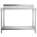 Regency 24" x 48" 14-Gauge 304 Stainless Steel Poly Top Table with 3/4" Thick Poly Top, Undershelf, and 6" Backsplash Main Thumbnail 5