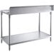 Regency 24" x 48" 14-Gauge 304 Stainless Steel Poly Top Table with 3/4" Thick Poly Top, Undershelf, and 6" Backsplash Main Thumbnail 4