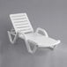 Lancaster Table & Seating White Stacking Adjustable Resin Chaise Main Thumbnail 3