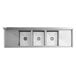 Regency 88" 16 Gauge Stainless Steel Three Compartment Commercial Sink with Galvanized Steel Legs and 2 Drainboards - 16" x 20" x 12" Bowls Main Thumbnail 6