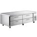 A Beverage-Air stainless steel commercial chef base with four drawers.