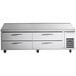 A Beverage-Air stainless steel refrigerated chef base with four drawers.