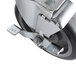 A close-up of a black and silver CaterGator swivel caster wheel.