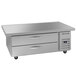 A Beverage-Air stainless steel chef base with 2 drawers.
