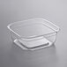 A clear Fabri-Kal square deli container with a clear lid.