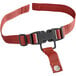 A red strap with a black buckle.