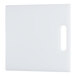 A white rectangular divider or cutting board with a handle slot, designed for 65 qt. coolers.