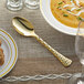 Visions 6 3/4" Brixton Heavy Weight Gold Plastic Spoon - 400/Case Main Thumbnail 1