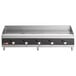 A Cooking Performance Group Ultra Series 5-burner liquid propane countertop griddle.