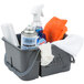 Lavex Janitorial Plastic Cleaning Caddy, 4-Compartment Gray, 11.5L x 9W Main Thumbnail 1