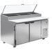 Beverage-Air DP60HC-CL 60" 2 Door Clear Lid Refrigerated Pizza Prep Table Main Thumbnail 1