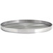 A Front of the House Soho brushed stainless steel plate with a raised circular rim.