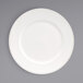 A Front of the House Catalyst Classic porcelain plate with a white rim on a white background.