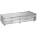 A Beverage-Air stainless steel 4 drawer chef base.