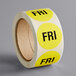 Lavex Industrial 2" Friday Yellow Matte Paper Permanent Inventory Day Label - 500/Roll Main Thumbnail 3