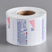 A roll of white Globe Safe Handling labels.