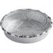 A Choice round aluminum foil container with a dome lid.