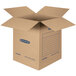 Banker's Box 771400 SmoothMove Basic 18" x 18" x 24" Kraft Brown / Blue Large Moving Box - 15/Case Main Thumbnail 1