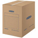 Banker's Box 771400 SmoothMove Basic 18" x 18" x 24" Kraft Brown / Blue Large Moving Box - 15/Case Main Thumbnail 2
