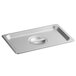 Carlisle 607140C DuraPan 1/4 Size Solid Stainless Steel Steam Table / Hotel Pan Cover - 24 Gauge Main Thumbnail 3