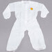 A white Cordova coverall with a logo on it.