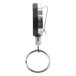 A black and silver Advantus heavy duty retractable ID card reel with a metal ring.