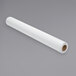 A roll of white paper on a white background.