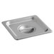 Carlisle 607160C DuraPan 1/6 Size Solid Stainless Steel Steam Table / Hotel Pan Cover - 24 Gauge Main Thumbnail 2
