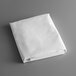 72" x 72" Square White Hemmed 50/50 Poly Cotton Blend Tablecloth Main Thumbnail 3