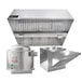 Halifax PIZHP1272 Type 1 Commercial Kitchen Conveyor Pizza Oven Hood System with Short Cycle Makeup Air - 12' x 72" Main Thumbnail 1