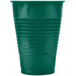 Creative Converting 28312471 12 oz. Hunter Green Plastic Cup - 240/Case Main Thumbnail 2