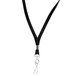 A black Advantus lanyard with silver J-Hook style ends.