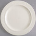 A Homer Laughlin ivory china plate with a swirl design.