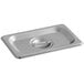 Carlisle 607190C DuraPan 1/9 Size Solid Stainless Steel Steam Table / Hotel Pan Cover - 24 Gauge Main Thumbnail 3