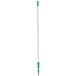 A white Unger telescopic pole with a green ErgoTec locking cone handle.