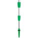 An Unger green and silver telescopic pole with white accents.