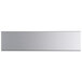 A rectangular silver stainless steel pass-through shelf.