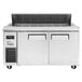 Turbo Air JST-60-N 60" 2 Door Side Mount Compressor Refrigerated Sandwich Prep Table Main Thumbnail 4